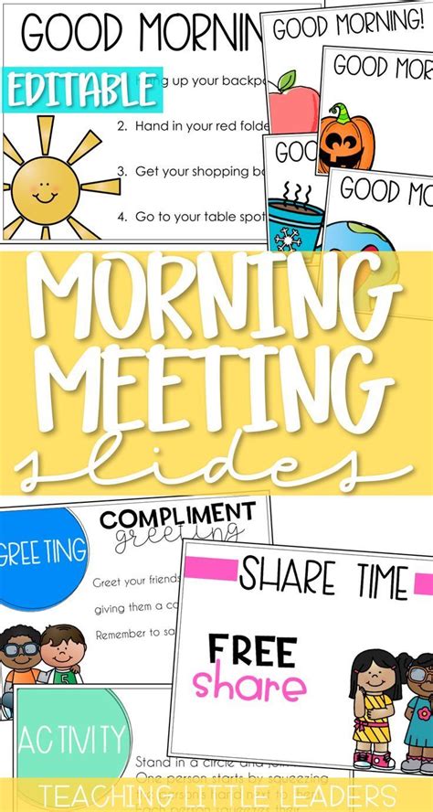 Morning Meeting Template Ideas