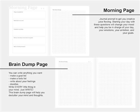 A morning pages template from the Mel Robbins Journal