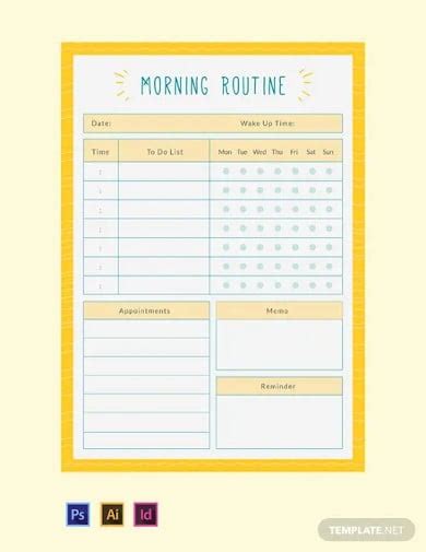 Morning planner printable