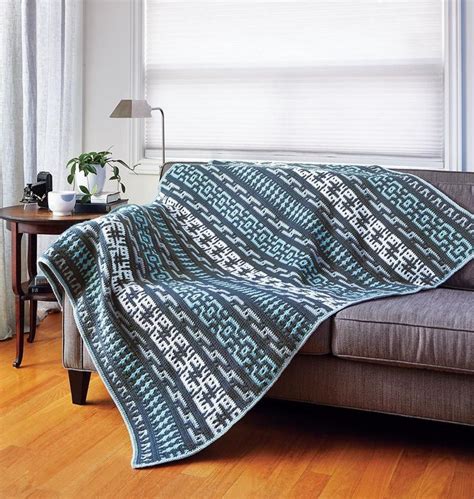 Mosaic crochet blanket