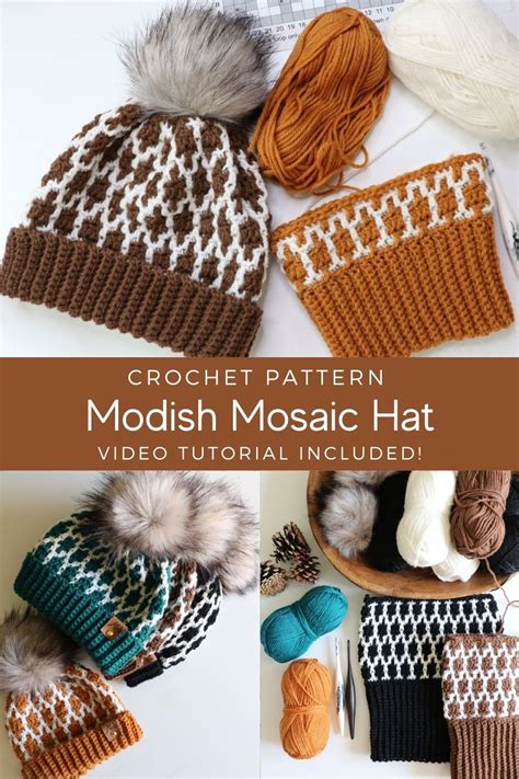 Mosaic Crochet Hat Patterns