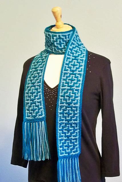 Mosaic Crochet Scarf Patterns