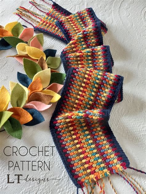 Mosaic Crochet Scarf