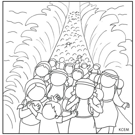 Moses and the Red Sea Bible Coloring Pages