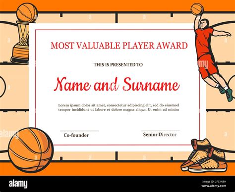 Most Valuable Player Certificate Template Ideas