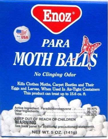 Mothball active ingredients