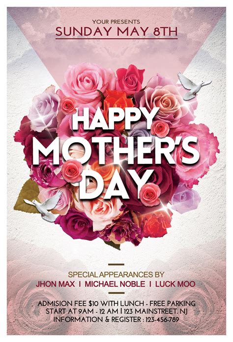 Mother's Day Flyer Template Design Ideas 1