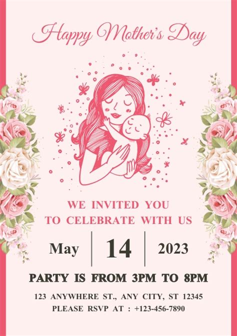 Mothers Day invitation template 9