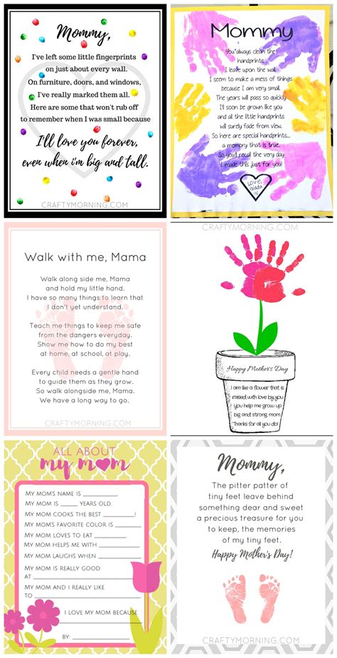 Image of a printable Mothers Day poem