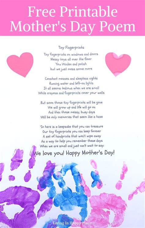 Mother's Day poem templates