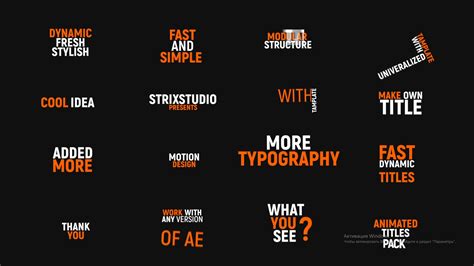 Motion Graphics Template Typography