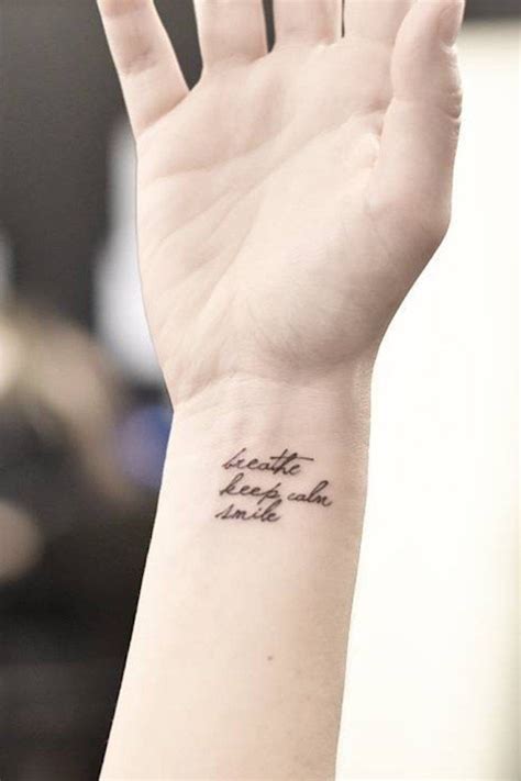 Motivational wrist tattoo