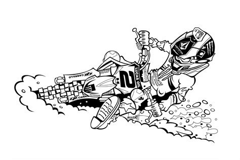 Motocross Coloring Pages