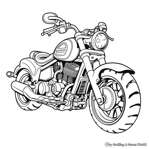 Motorcycle Coloring Book