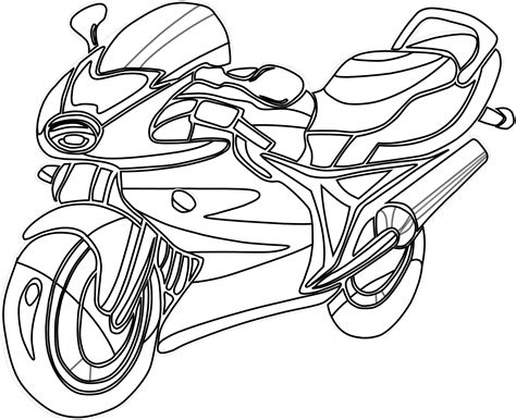 Motorcycle Coloring Page 1