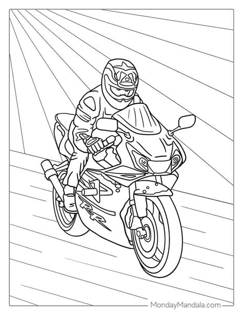 Motorcycle Coloring Page 3