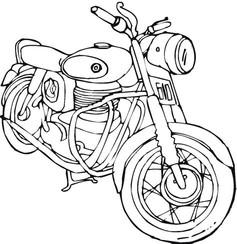 Motorcycle Coloring Page 4