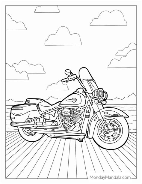 Motorcycle Coloring Pages for Adults