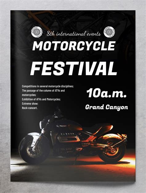 Motorcycle Flyer Template Design