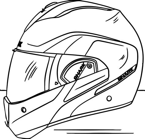 Motorcycle Helmet Coloring Page