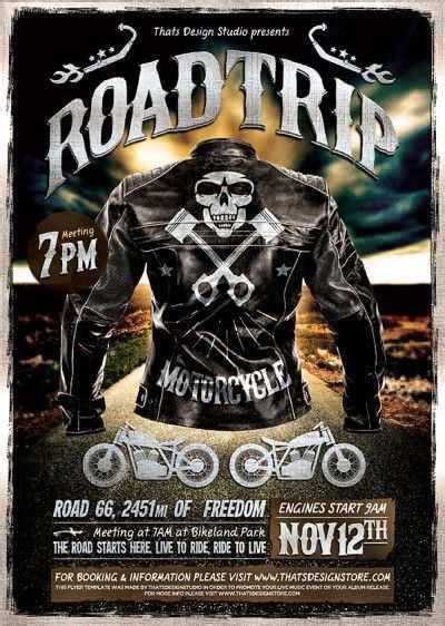 Motorcycle Ride Flyer Template 3