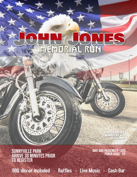 Motorcycle Run Flyer Template 1