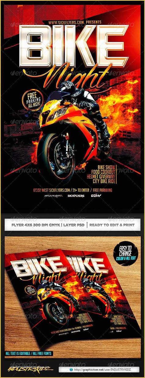 Motorcycle Run Flyer Template 2