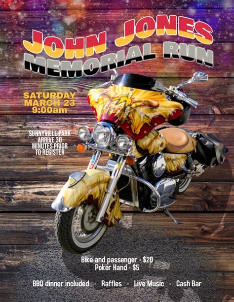 Motorcycle Run Flyer Template 7