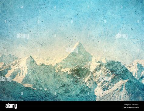 Mountain range postcard design