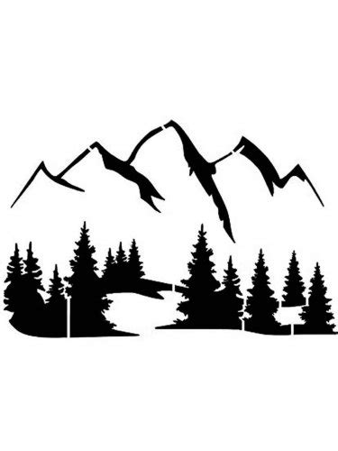 Mountain Stencil Template 1