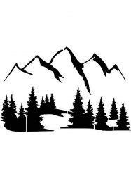 Mountain Stencil Template 2