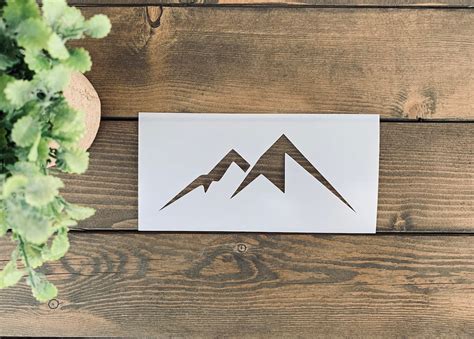 Mountain Stencil Template 7