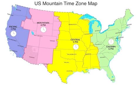 Mountain Time Zone Map