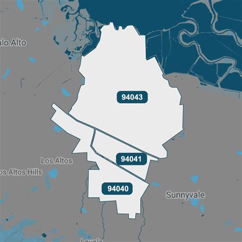 Map of Mountain View Zip Codes