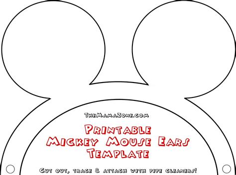 Mouse Ear Template Printable 4