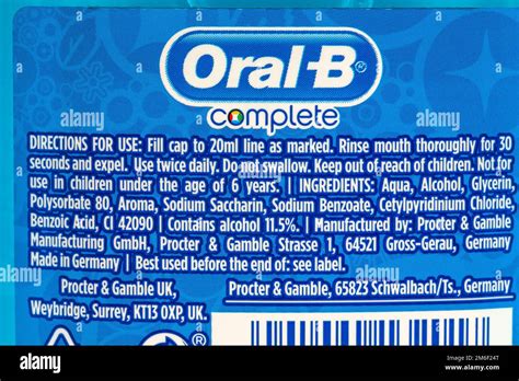 Mouth Rinse Ingredients