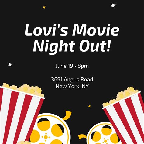 Movie Night Invitation Design