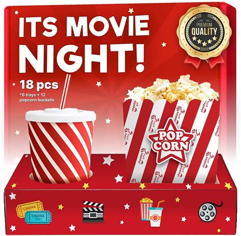 Movie night popcorn template printable