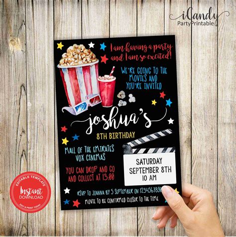 Movie Night Prom Invitation