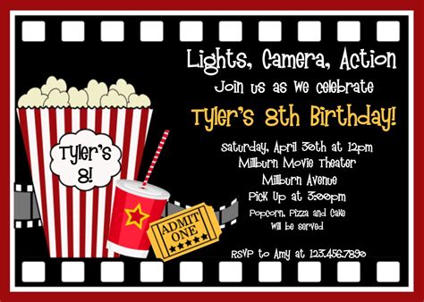 Movie Party Invitation Template 10