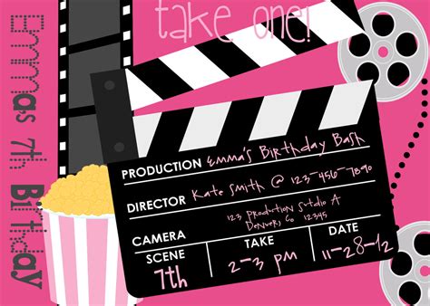 Movie Party Invitation Template 7