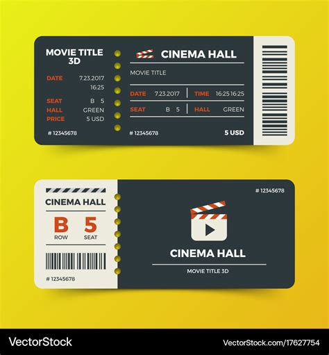 Movie ticket designs