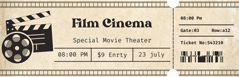 Movie Ticket Template 1