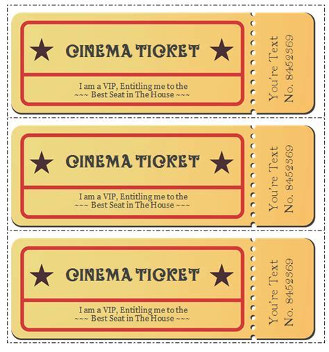 Movie Ticket Template Design