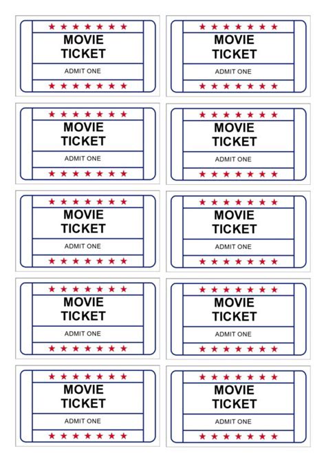 Movie Ticket Template Templates