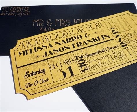 Movie Ticket Wedding Invitation