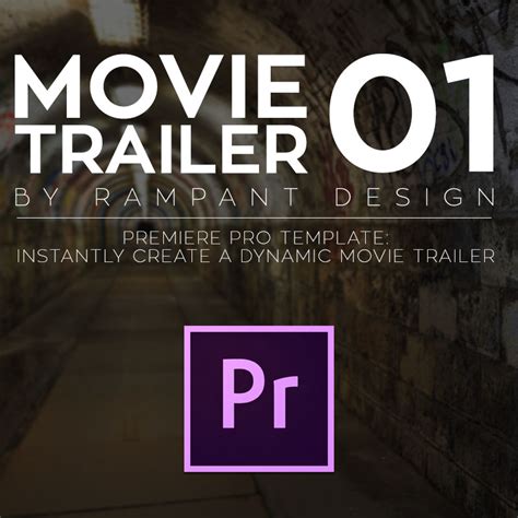 A movie trailer template with a sense of danger and urgency