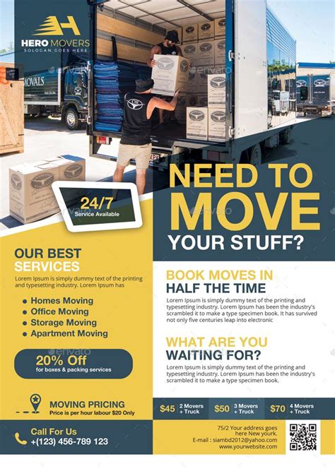 Moving Company Flyer Template 1