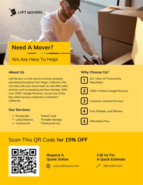 Moving Company Flyer Template 3