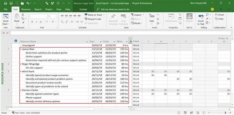 MS Project Export to Excel Best Practices